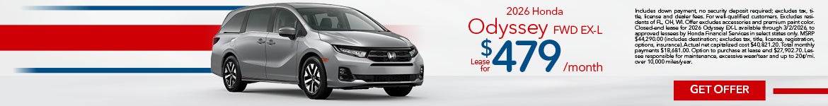 2026 Odyssey FWD EX-L