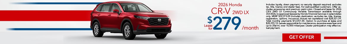 Honda CR-V Offer