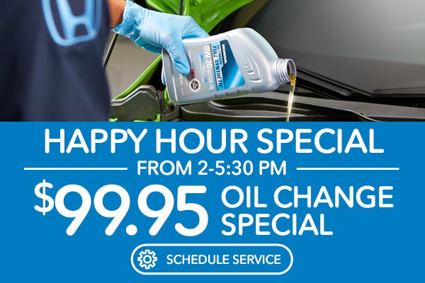 $99.95 Happy Hour Oil Change