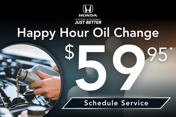 $59.95 Happy Hour Oil Change