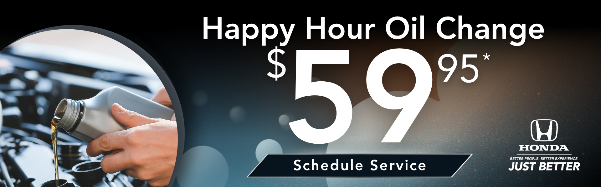 $59.95 Happy Hour Oil Change