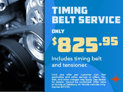 Timing Belt Service: only $825.95