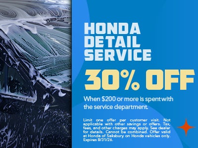 30% Off Honda Detail Service